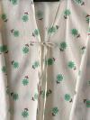 Tek Bağlamalı Çiçek Desenli Pamuk Flam Kimono_Naturel Benetton