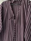 Tek Bağlamalı Tek Çizgili Kimono_Kahve