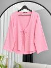 Tek Bağlamalı Bürümcük  Kimono_Pembe