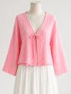 Tek Bağlamalı Bürümcük  Kimono_Pembe