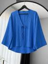 Tek Bağlamalı Kendinden Çizgili Kimono_Saks