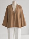 Tek Bağlamalı Basic Kimono_Camel