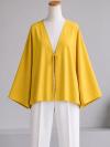 Tek Bağlamalı Basic Kimono_Sarı