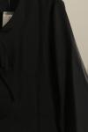 Üç Bağlamalı Verev Modal Kimono_Siyah