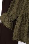 Üç Bağlamalı Püsküllü Kimono_Haki