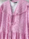 Üç Bağlamalı Püsküllü Kimono_Pembe