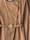 Üç Düğmeli Kuşağı Tokalı Pantolonlu Modal Takım_Camel