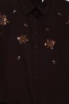 Üstü Nakışlı Etekli Takım_Kahve