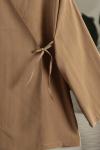 Yandan Bağlamalı Oversıze Modal Kimono_Camel
