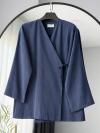 Yandan Bağlamalı Oversıze Modal Kimono_Lacivert