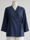 Yandan Bağlamalı Oversıze Modal Kimono_Lacivert