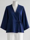 Yandan Bağlamalı Çilek Kimono_Lacivert
