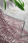 Zebra Desenli Eşarp_Siyah Mürdüm