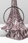 Zebra Desenli Eşarp_Siyah Mürdüm