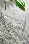 Zebra Desenli Eşarp_Füme Sarı