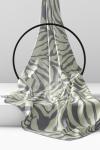 Zebra Desenli Eşarp_Füme Sarı