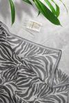 Zebra Desenli Eşarp_Füme Siyah