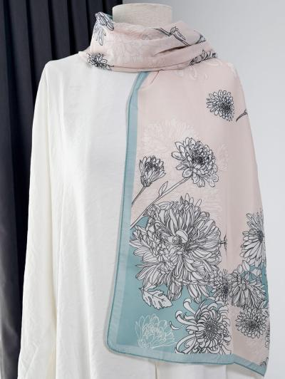 Aqua Soft Desenli Şal_Turkuaz