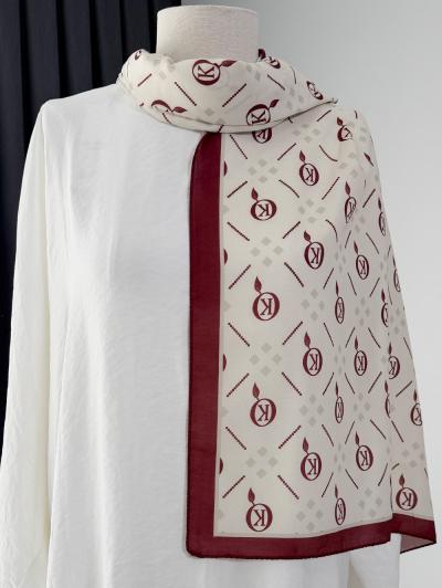 Aqua Soft Halka K Desenli Şal_Bordo