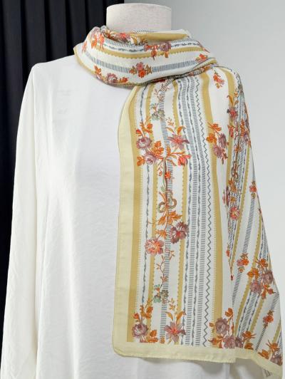 Aqua Soft Bahar Desenli Şal_Sarı