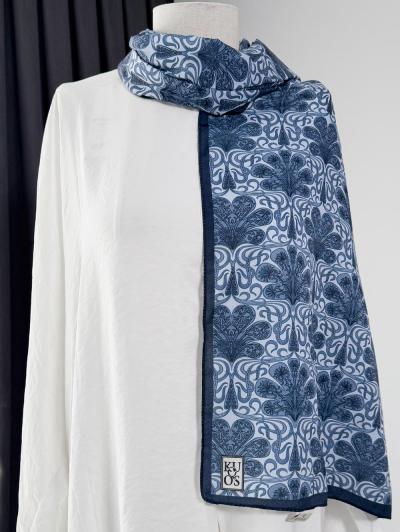 Artemis Desenli Aqua Soft Şal_Lacivert