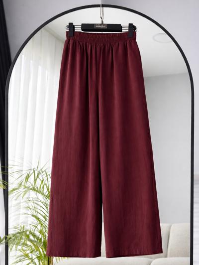 Beli Lastikli Rahat Verev Modal Pantolon_Bordo
