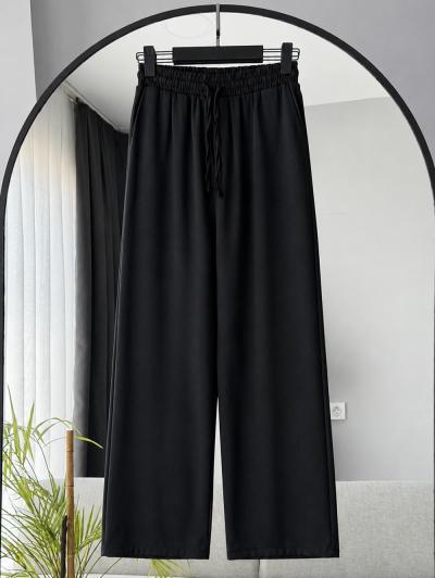 Beli Lastikli Diogonel Modal Pantolon_Siyah