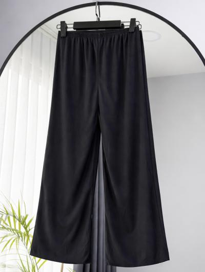 Beli Lastikli Denye Pantolon_Siyah