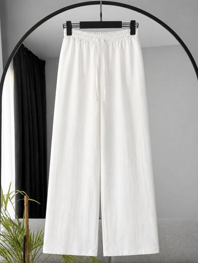 Beli Lastikli Relax Müslin Pantolon_Ekru
