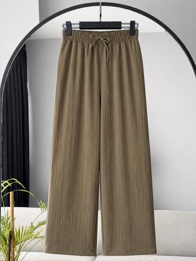 Beli Lastikli Relax Müslin Pantolon_Haki