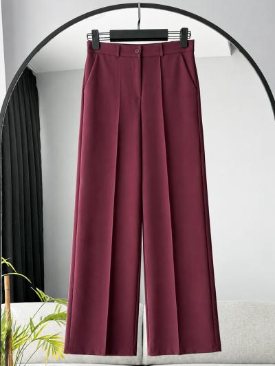 Çift Cepli Çimalı Dabıl Pantolon_Mürdüm
