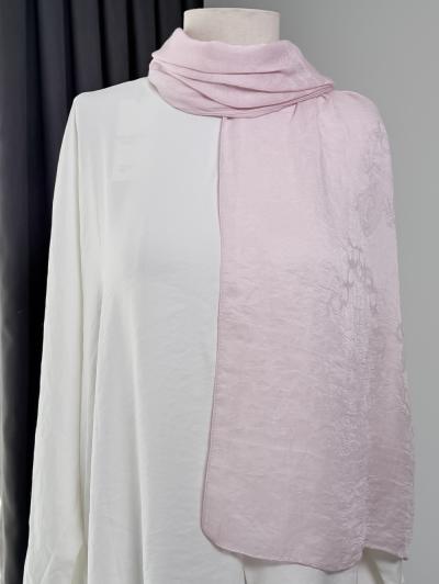 Halka Desenli Jakar Pamuk Şal_Pembe